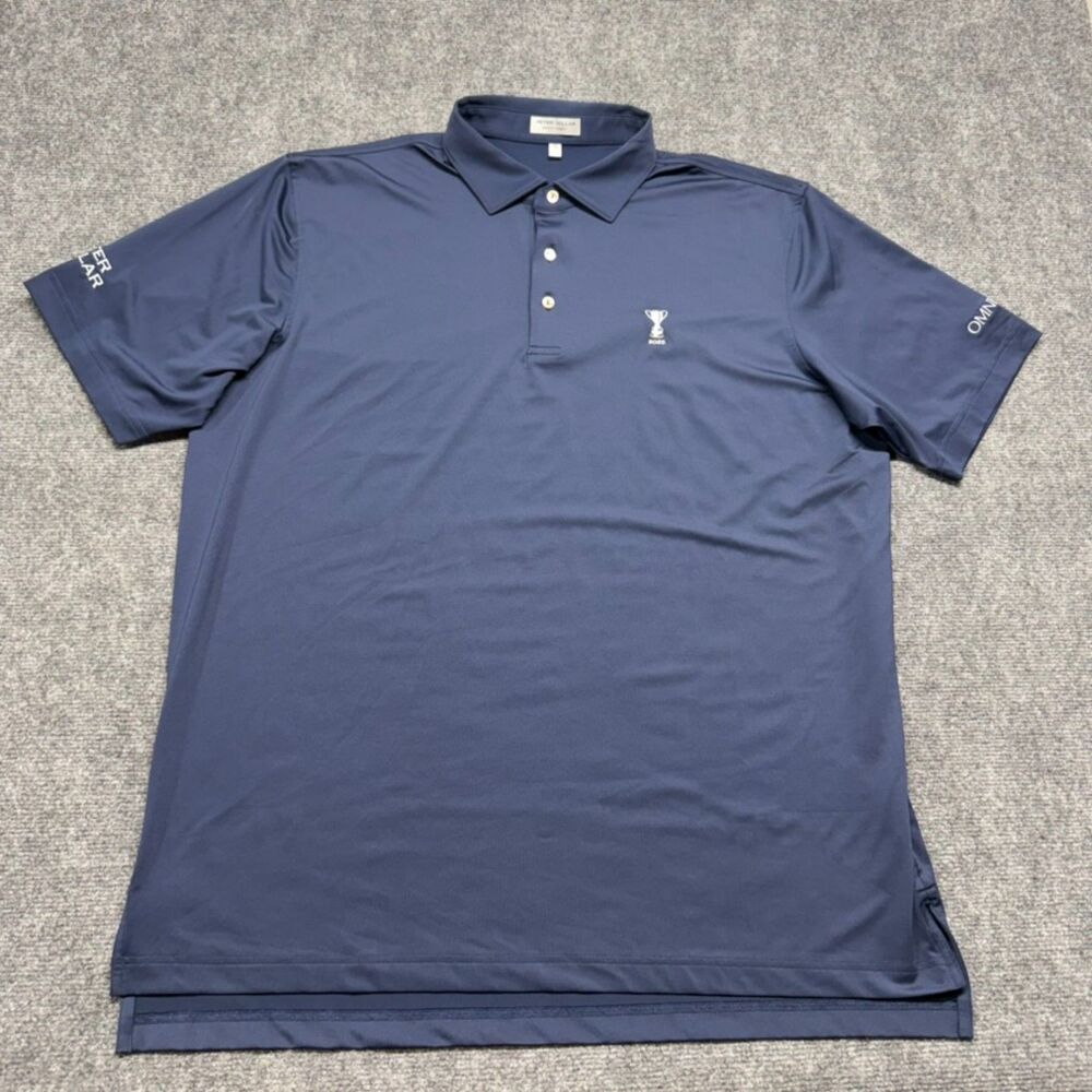 Peter Millar Summer Comfort 2025 J Cup Omni Hotels Golf Polo Men's XL Navy